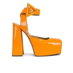 Bottega Veneta Platform Orange Tower Pumps Size 39.5 EU / US 9.5